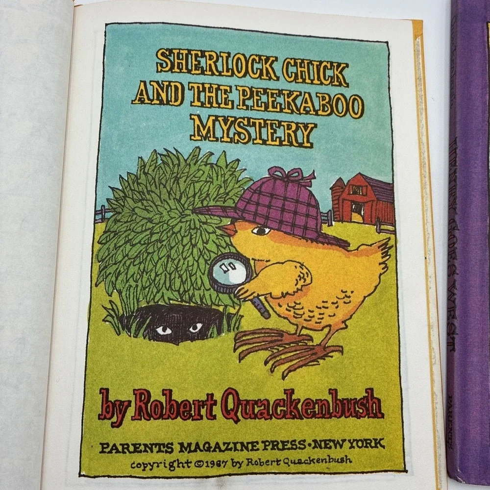 Robert Quackenbush Lot of 2 Sherlock Chick Peekaboo Mystery Henry Goes West 80's